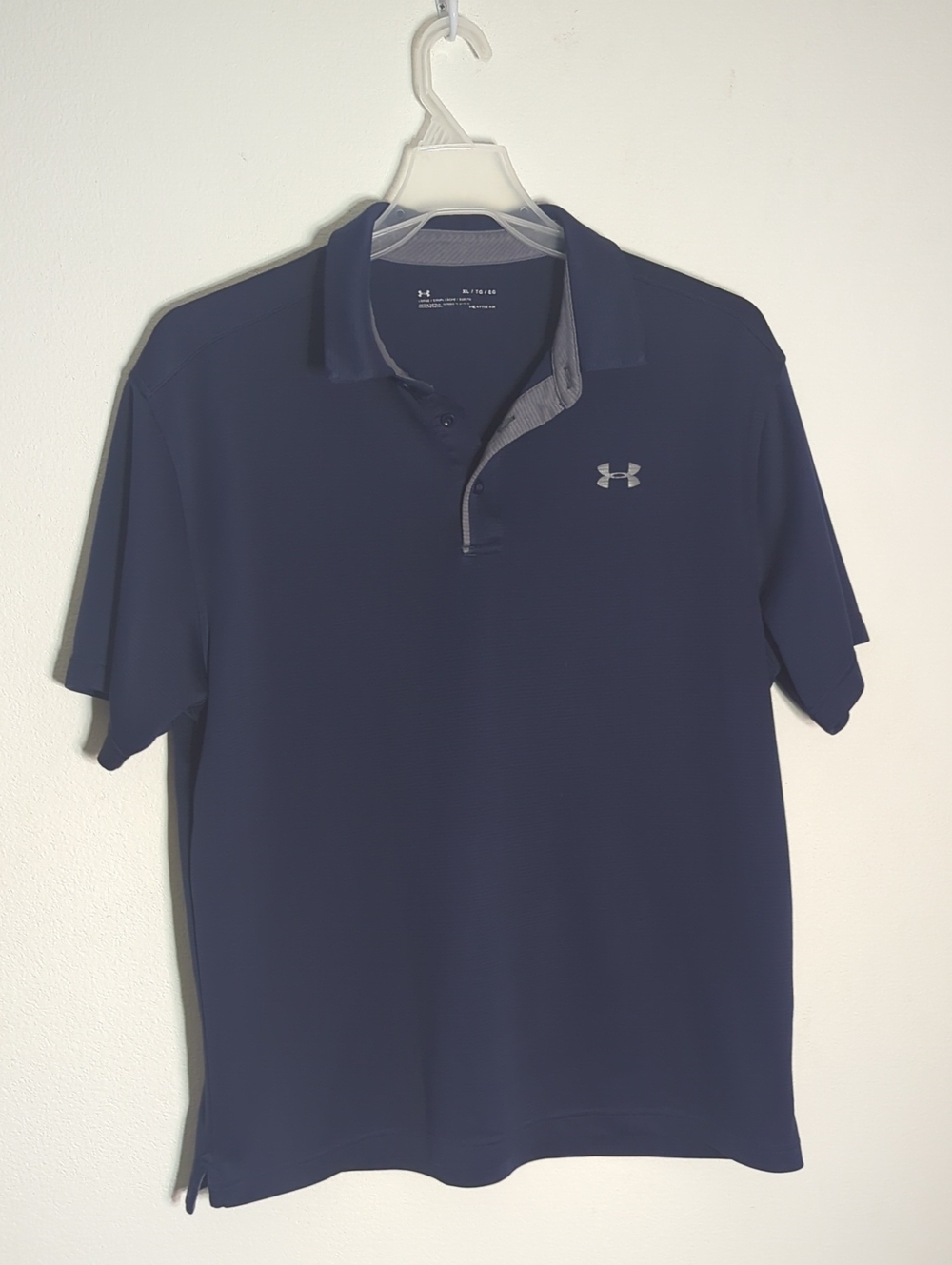 Mens lot 2 Polo Shirts Under Armour Hurley Navy Black Sporty Preppy Dri Fit XL